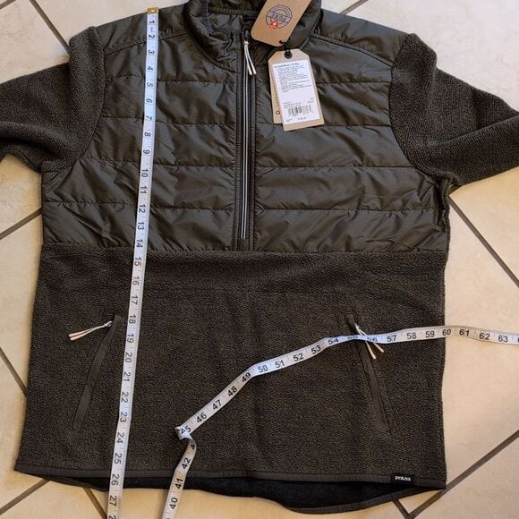 NWT Prana IncrediWool 1/2 Zip Sweater Slate Green Heather Size M Standard Fit - Picture 9 of 9